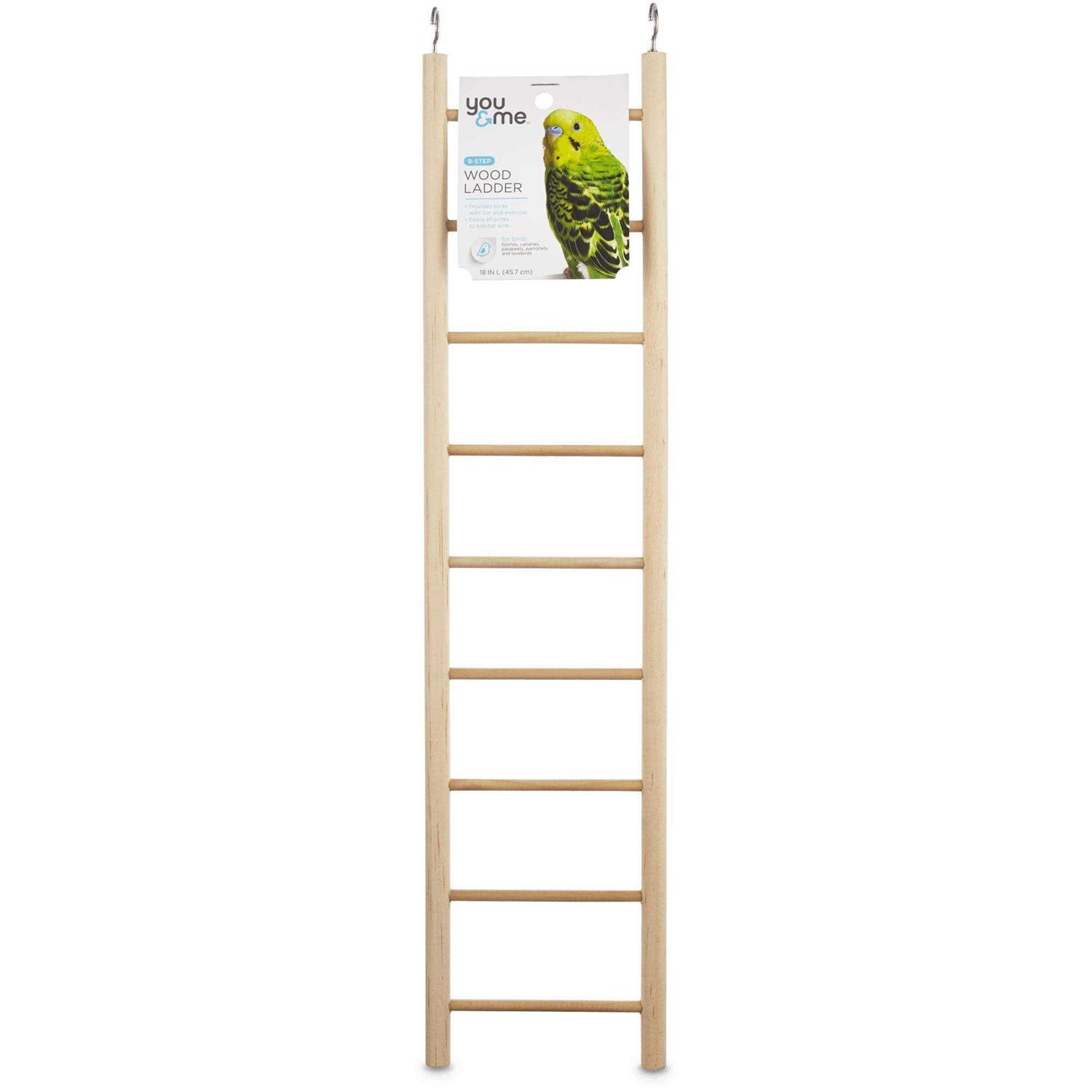 You & Me Bird 9-Step Wood Bird Ladder - Pet Supplies online store