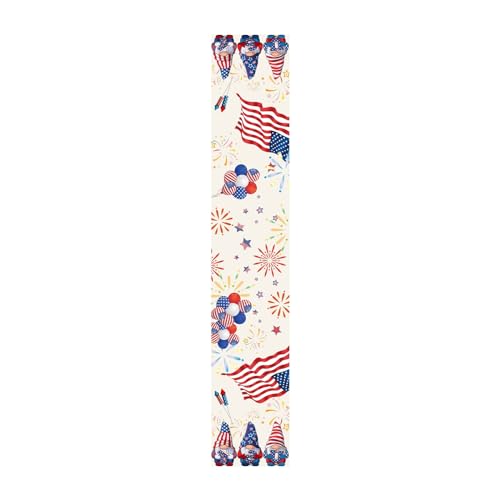 Thin Table Day Linen Table Flag Holiday Celebration Dining Table Celebration Decoration Cloth Coffee Table TV Cabinet Tablecloth 33 * 183 Cm 3 Foot Table