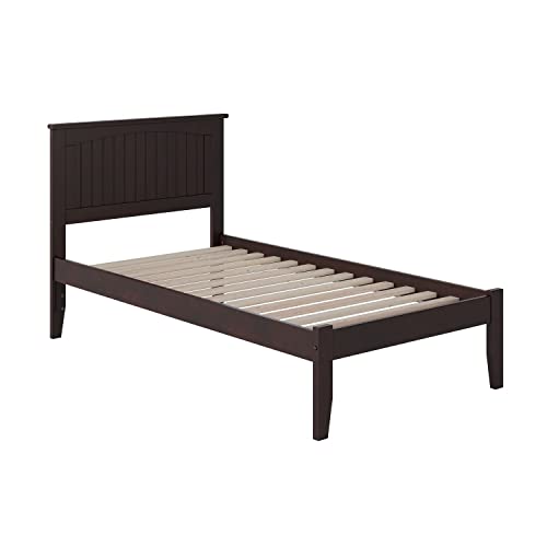 AFI Nantucket King Platform Bed with Open Footboard and Turbo Charger in White