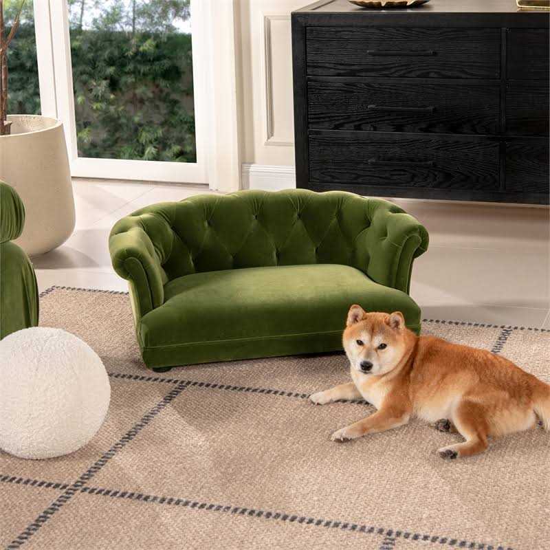 Jennifer Taylor Home Kiki 36.5 Chesterfield Dog Sofa Bed - Pet Supplies online store