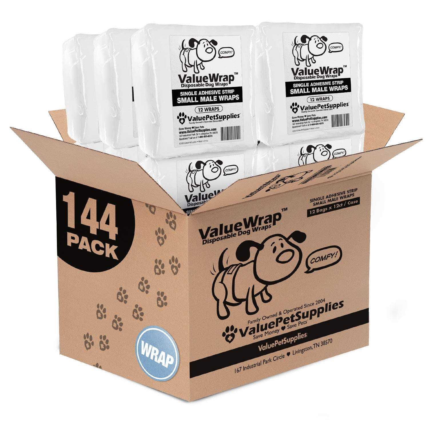 ValueWrap Male Wraps Disposable Dog Diapers - Pet Supplies online store