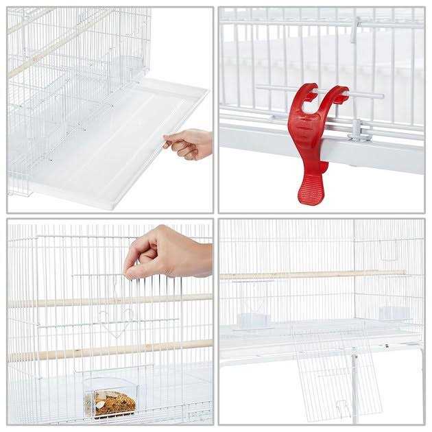 Yaheetech Rolling Stand Extra Space Wood Perches Bird Cage - Pet Supplies online store