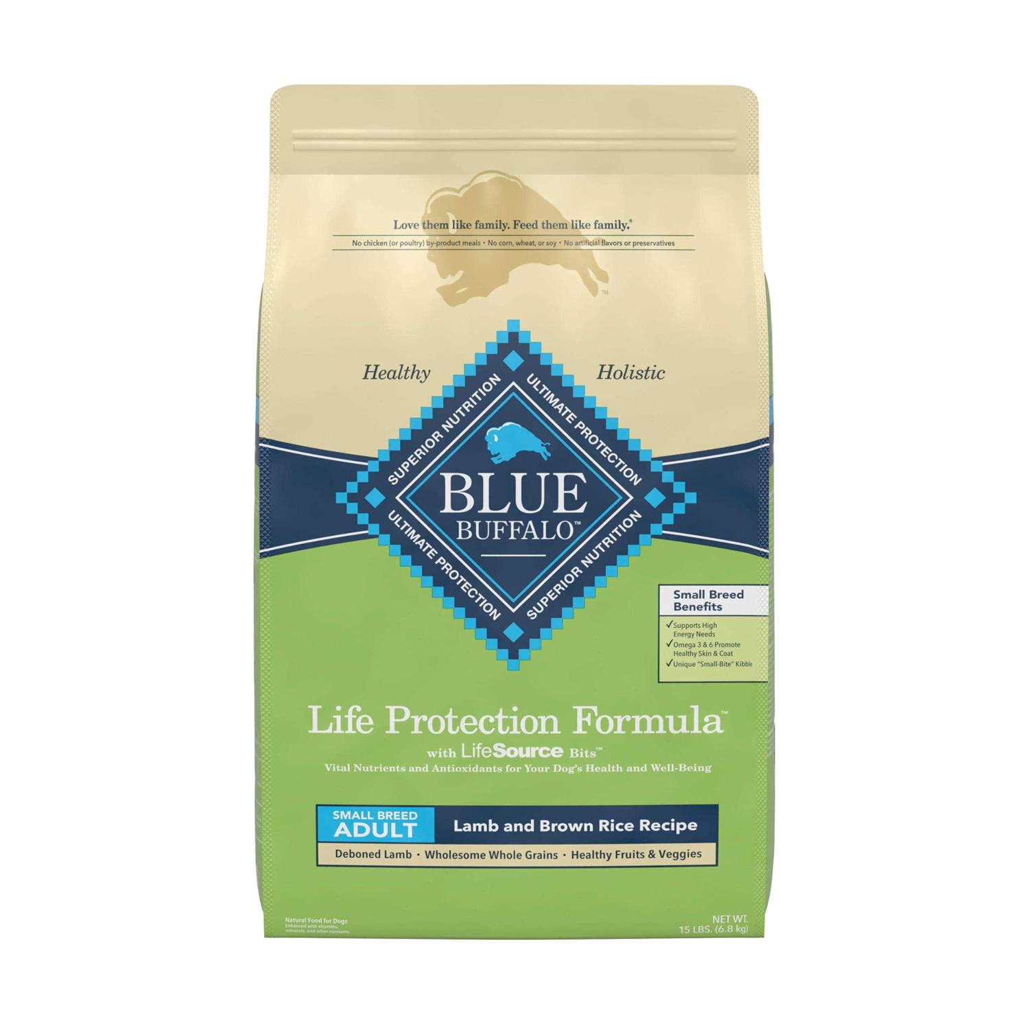 Blue Buffalo Life Protection Formula Small Breed Adult Lamb & Brown Rice Recipe Dry Dog Food - Pet Supplies online store