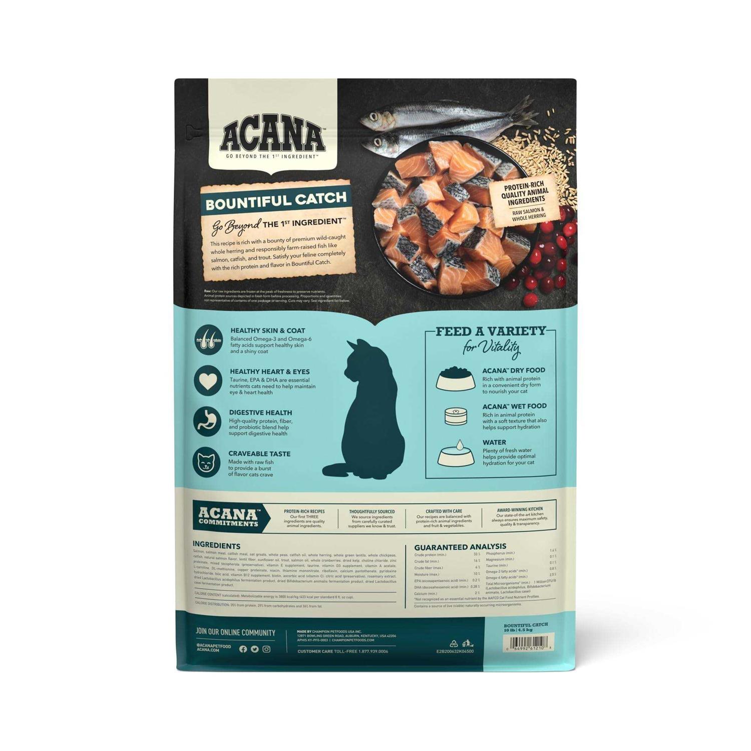 Acana Bountiful Catch Dry Cat Food - Pet Supplies online store