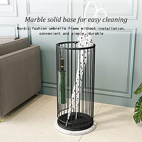 Umbrella Stand,Umbrella Stand at Home Entrance Corridor with Solid Marble Base,Can Store Long and Short Umbrellas/White