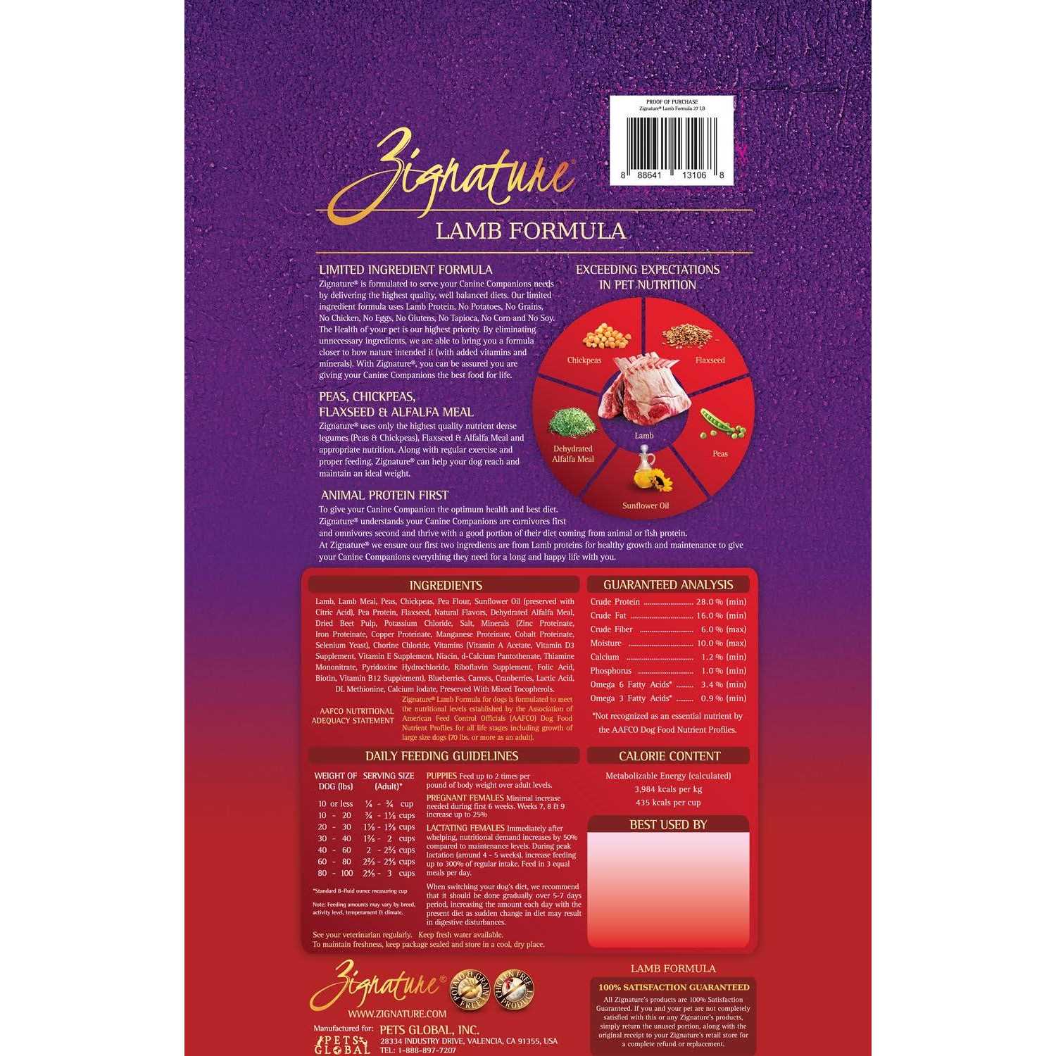 Zignature Lamb Limited Ingredient Formula Dry Dog Food - Pet Supplies online store