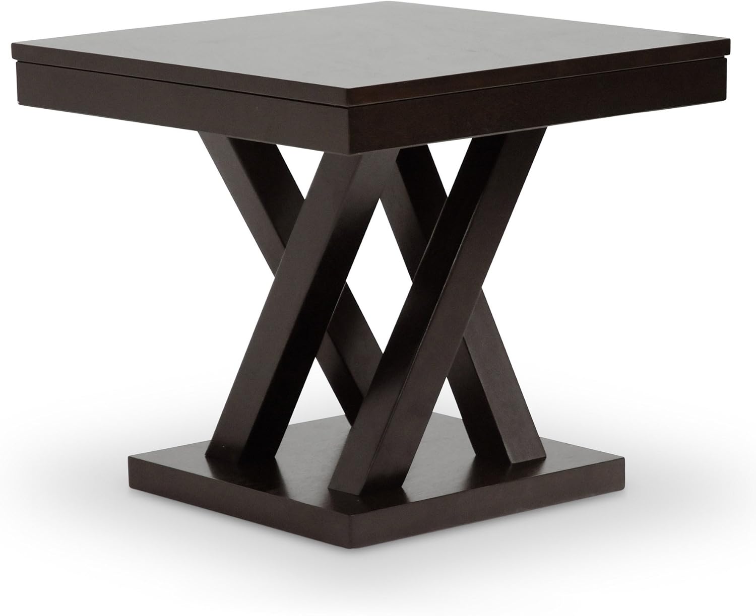 Baxton Studio Everdon Modern End Table, Dark Brown