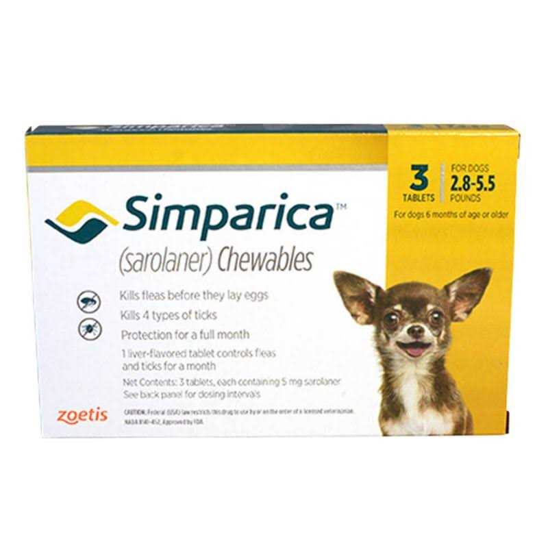 Simparica Chewable Tablets for Dogs 2.8 - Pet Supplies online store