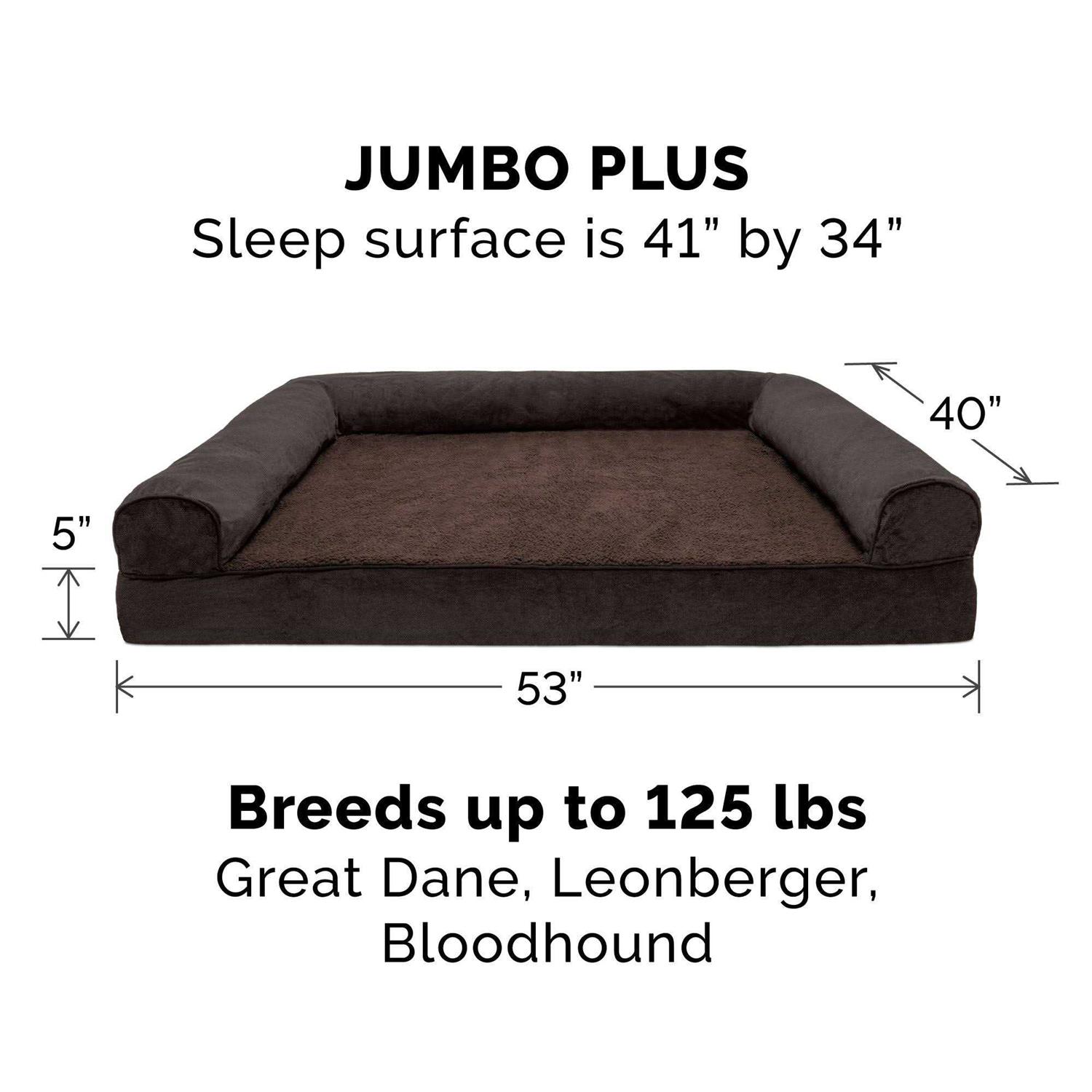 FurHaven Sofa Pet Bed Faux Fleece Chenille - Pet Supplies online store