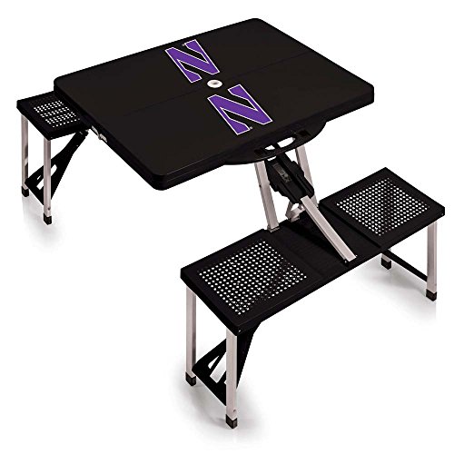 PICNIC TIME Northwestern Wildcats NCAA Picnic Portable Folding Table with Seats
