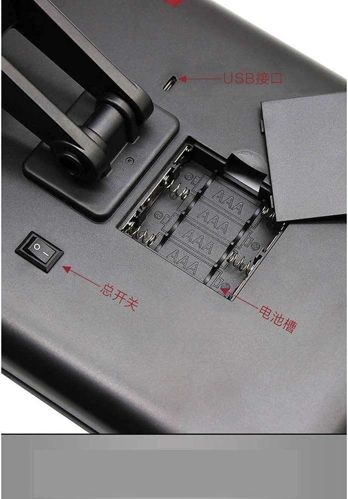 Bathroom Mirror Mirrors Makeup Mirror Vanity Mirror with Lights - Touch Control Design 1x/2x/3x Magnification Trifold Vanity Portable High Definition Cosmetic Lighted Up Mirror (Color : Black)