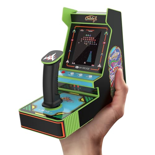 My Arcade Pac-Man Joystick Player:Officially Licensed Retro Gaming Console, 2 Game Modes Classic Arcade Machine, Portable Game for Kids and Adults