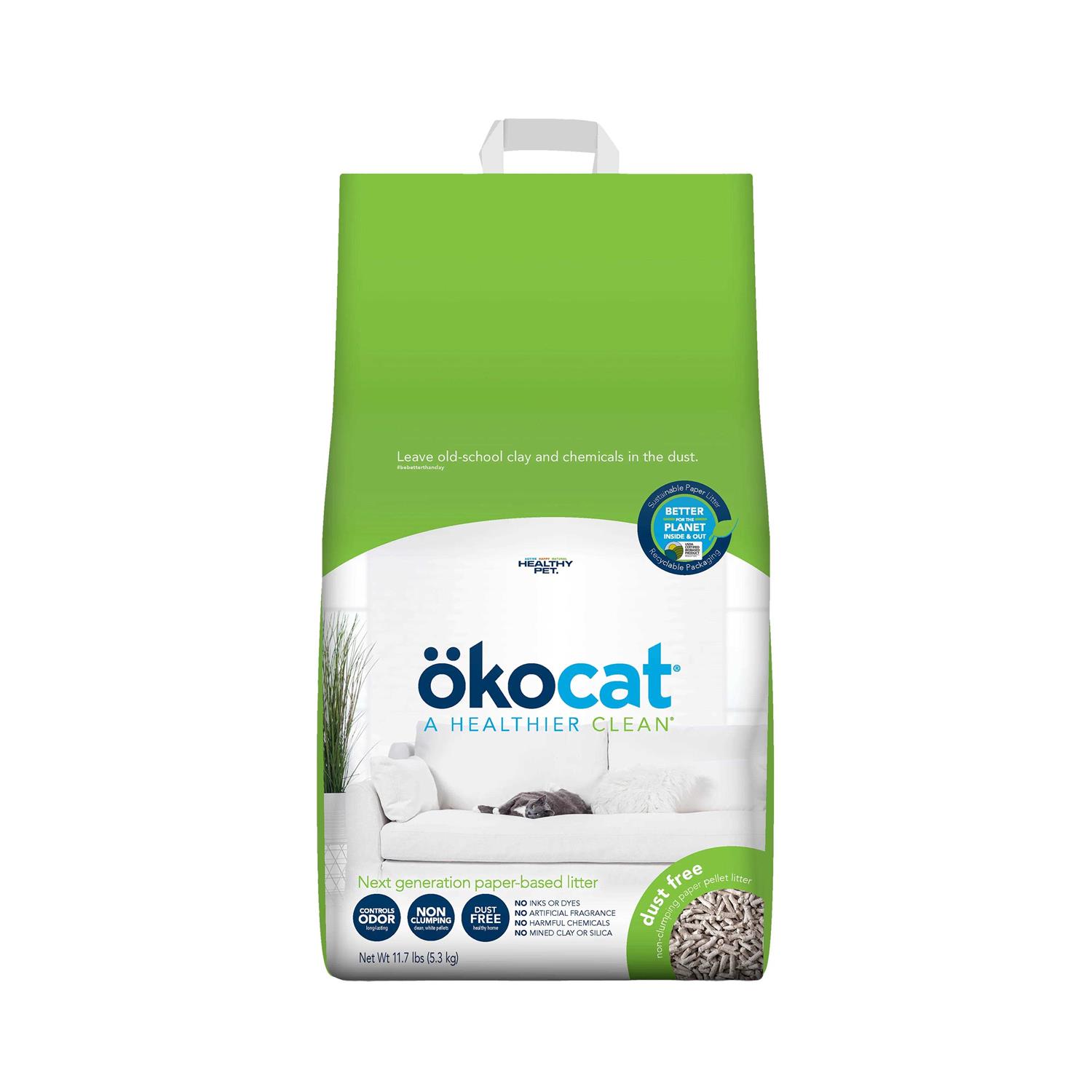 Okocat Dust Free Cat Litter Non-Clumping Paper Pellet - Pet Supplies online store
