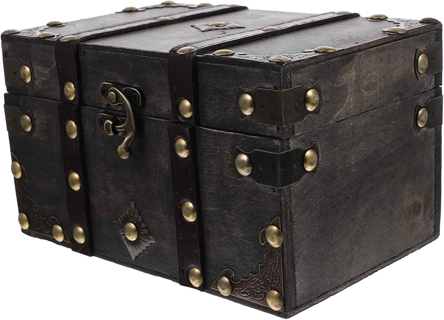 Ciieeo 4pcs Box Wooden Retro Treasure Chest Storage Cases for Jewelry Sundries Storage Chest Storage Chests and Trunks Wooden Jewelry Decor Jewelry Organizer Glove Box Girl Earrings