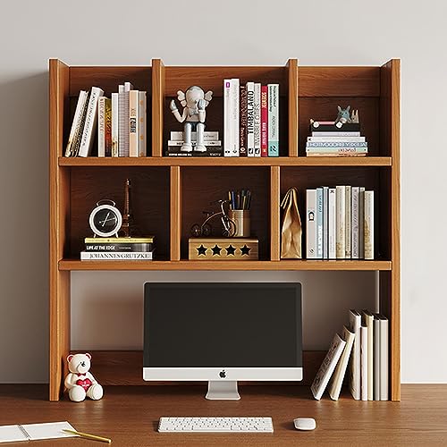 Dorm Room Desk Hutch, Wooden Desk Hutch Desk Organizers, Bookshelf and Accessories Storage Display Rack in Home Office Dorm, Freestanding Desk Shelf, 70*20*70cm, White