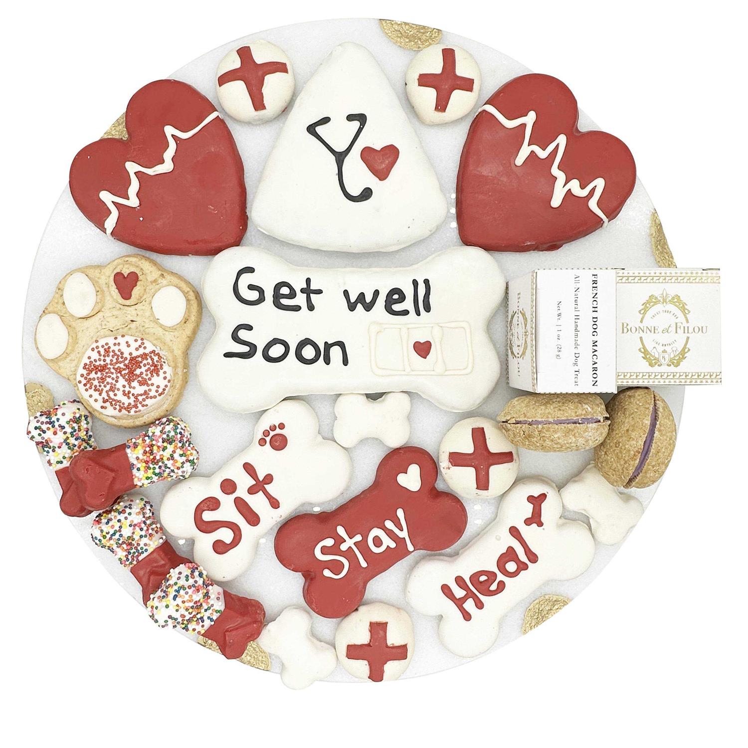 Bonne et Filou Get Well Soon Themed Dog Treats Gift Box - Pet Supplies online store