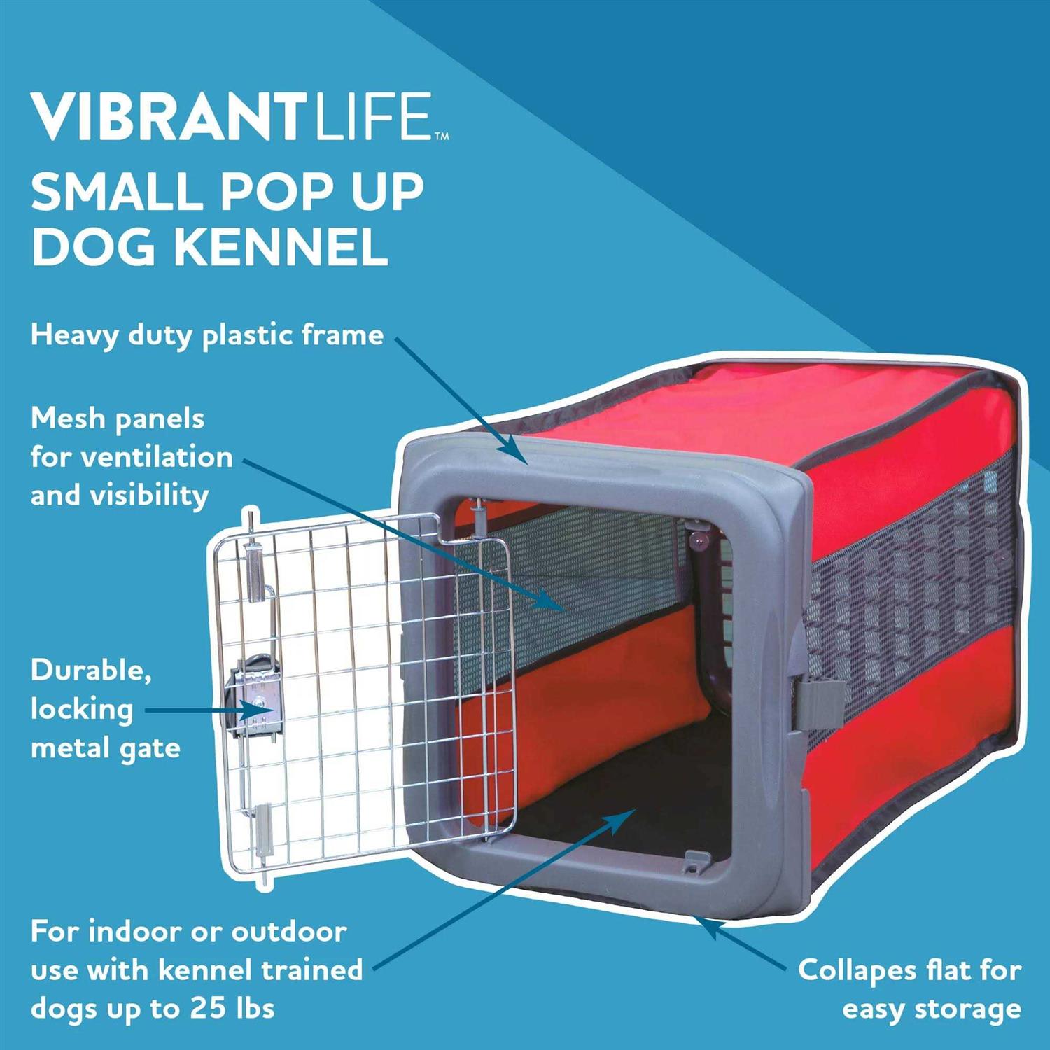 Vibrant Life Small Pop Up Pet Kennel - Pet Supplies online store