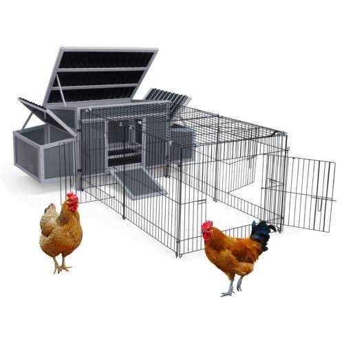 Coziwow Outdoor Wooden Chicken Coop Poultry Cage with Waterproof Roof - Pet Supplies online store