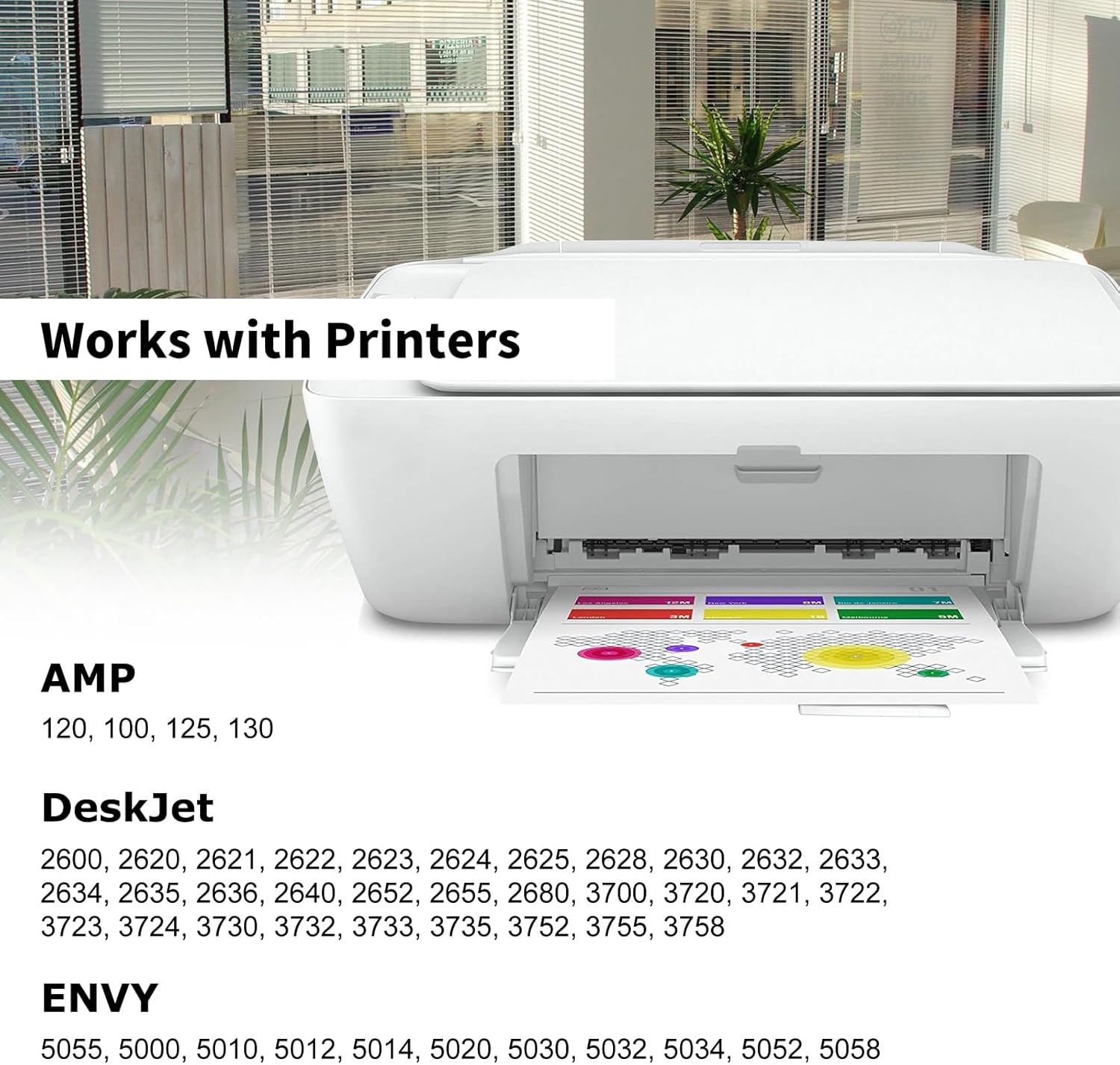Remanufactured Ink Cartridge Replacement for HP 65XL 65 Ink (Black,2-Pack) HP65 XL HP65XL for 5000 5055 3755 3700 3772 3722 2600 3752 2652 2655 2622 2640 5052 5010 5070 5014 Printer