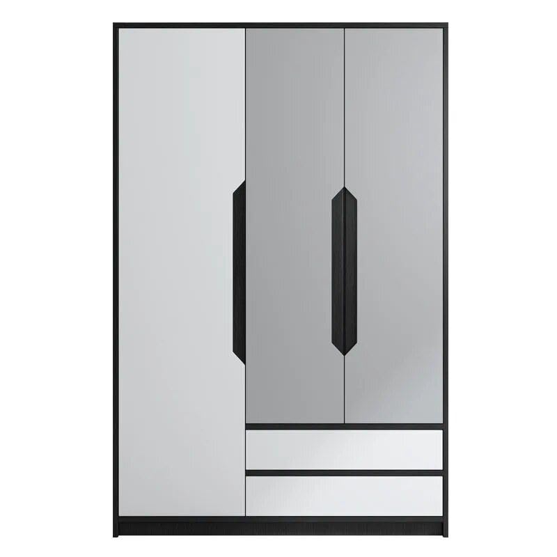 Modern Minimalist Sliding Wardrobe – Elegant and Multifunctional Home Storage Solution 47.24 in, Silver