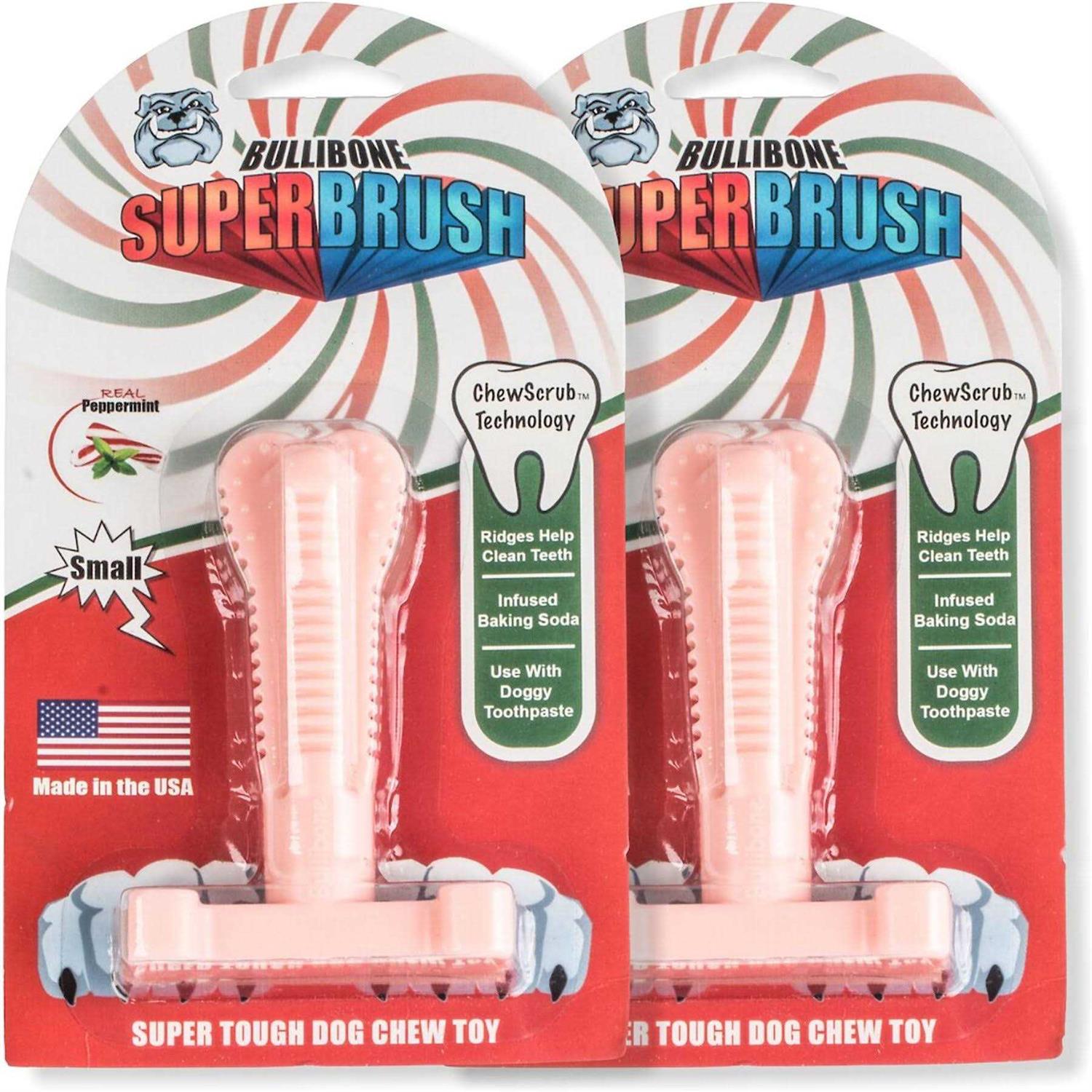 Bullibone SuperBrush Dog Teeth Cleaning Brushing Toothbrush Stick Long Lasting Nylon Chew Toy for Oral Care - Pet Supplies online store