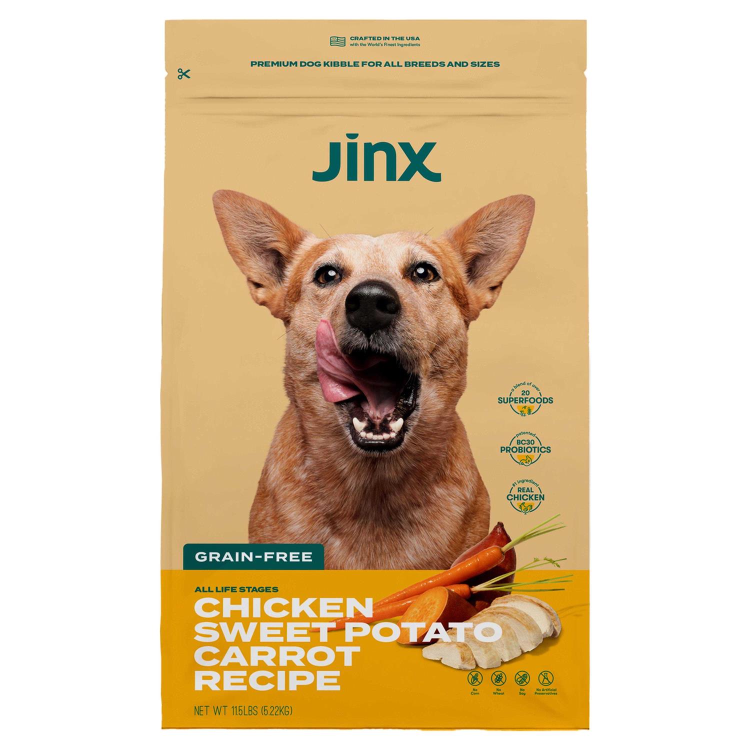 Jinx Chicken Sweet Potato & Carrot Dry Dog Food - Pet Supplies online store