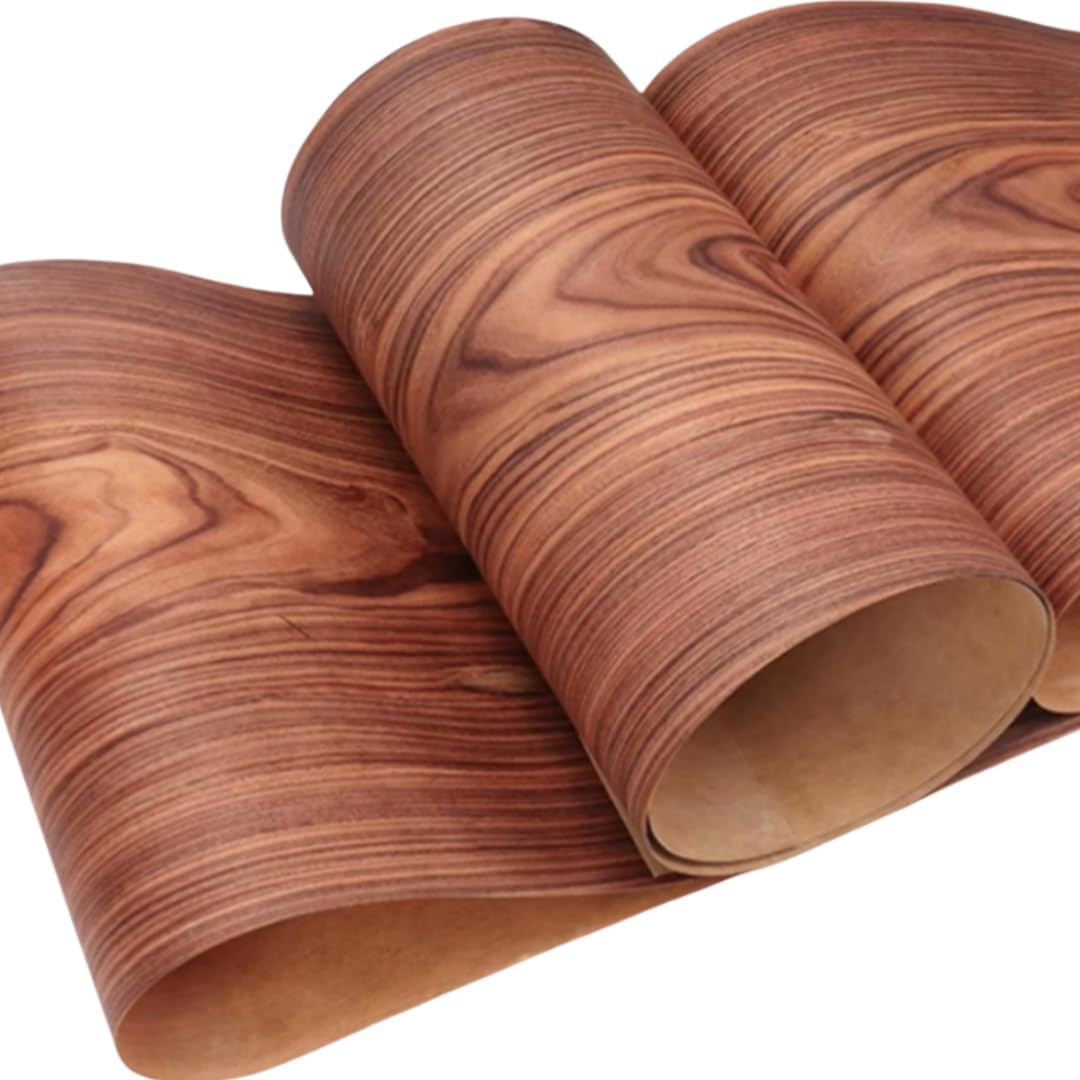 Natural Brazilian Rosewood Veneer Sheets 0.25mm Thick, 2.5x0.25M Home Decorating, Furniture Refinishing, DIY Craft Projects, Wall Covering, Car Interior Enhancement, Cabinet Door Transformation