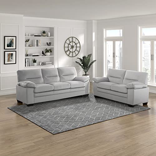 Lexicon Eyre 2-Piece Living Room Sofa Set, Dark Gray