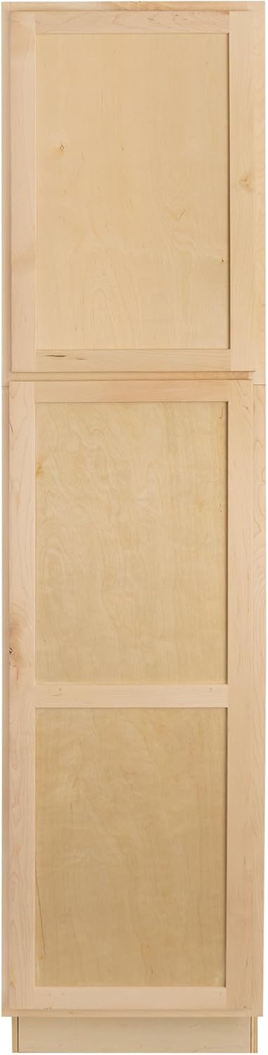 Quicklock RTA (Ready-to-Assemble) | Base Kitchen Cabinets - Shaker Style | 100% Plywood | Made in America | Soft Close Hardware (Raw Maple, 24