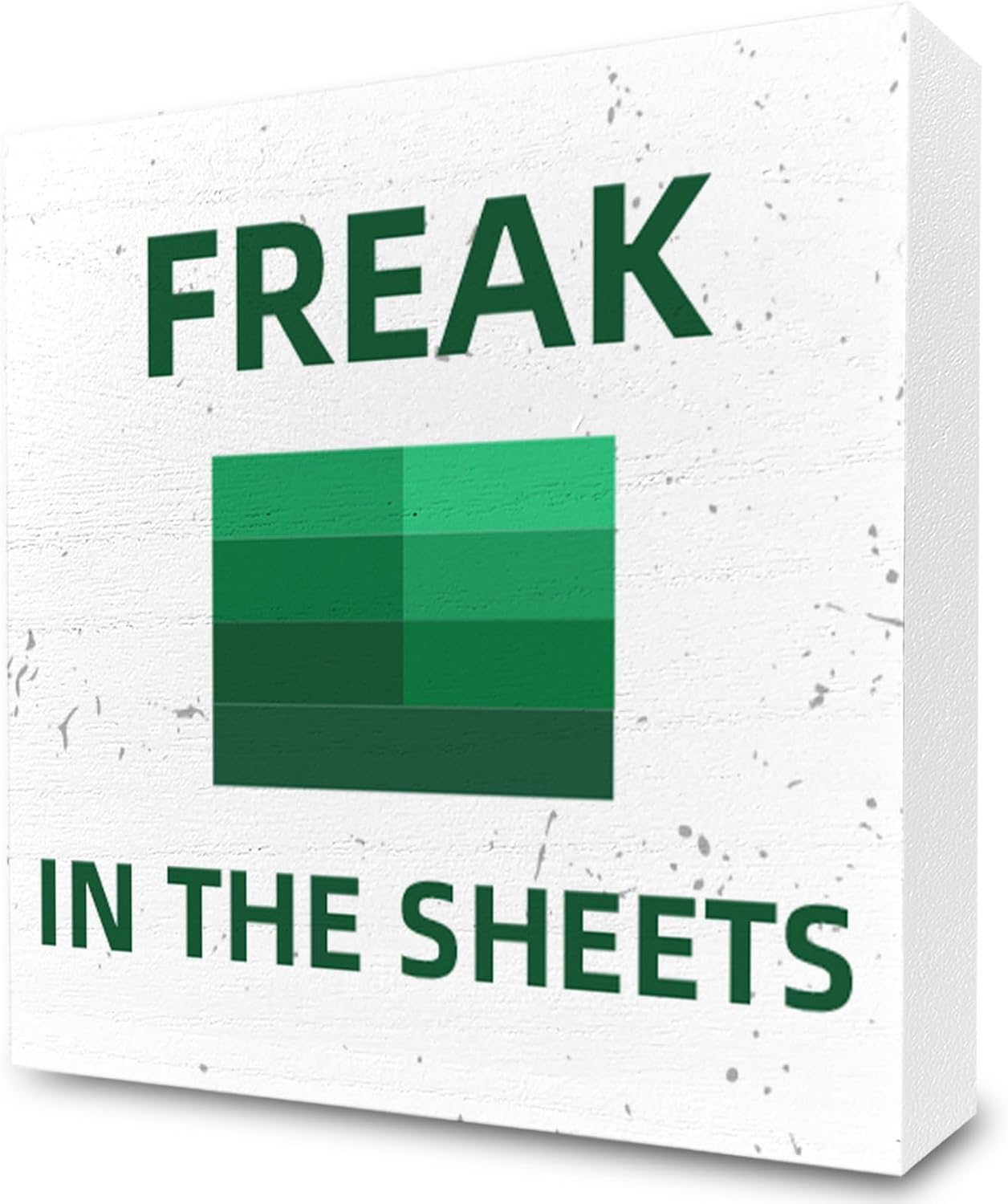 Freak In The Sheets Wooden Sign, Funny Office Desk Decor, Office Decorations for Work, Office Cubicle Decor for Co-worker, Women, 6x6x0.6 Inches