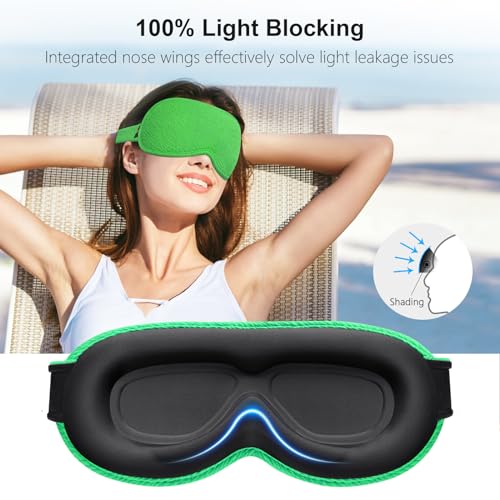 Gritin 100% Blackout Sleep Masks for Women & Men-Zero Eye Pressure Sleeping Eye Mask- Ergonomic Design 3D Cutout Eye Movement and Eyelash Friendly,Soft & Comfortable Eye Mask for Sleeping-Curry Color