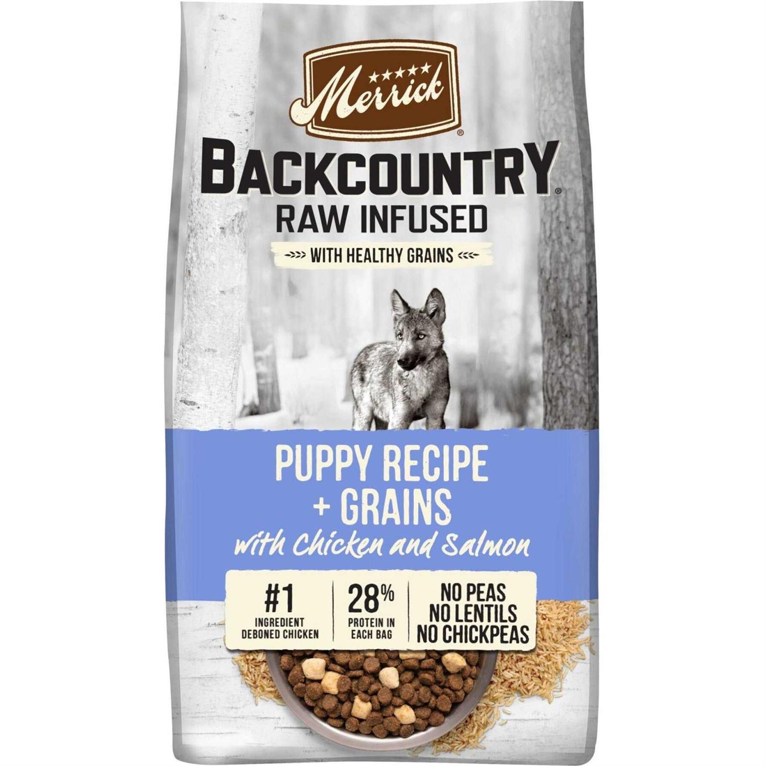 Merrick Backcountry Puppy Recipe with Healthy Grains Raw Infused Dry Dog Food - Pet Supplies online store