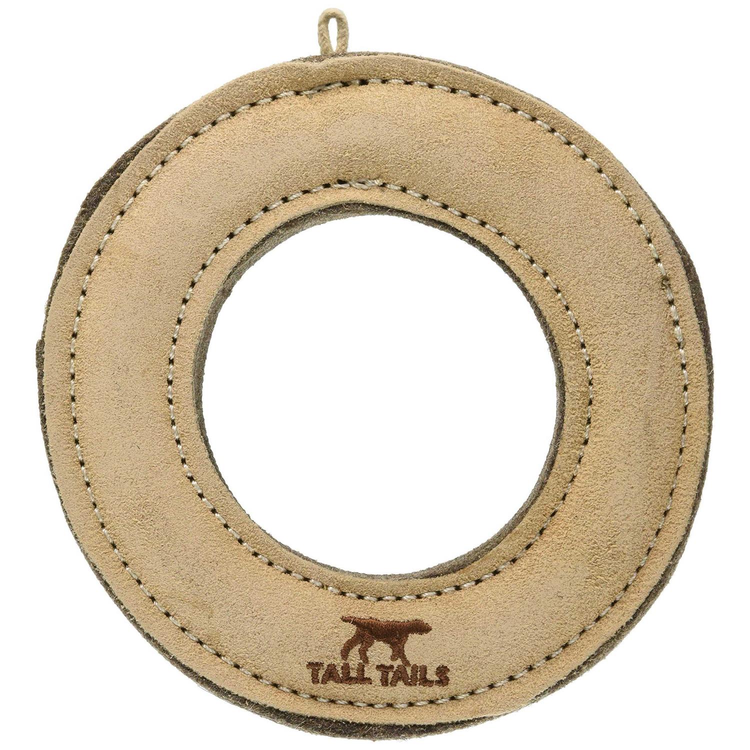 Tall Tails Natural Leather Ring Dog Toy - Pet Supplies online store