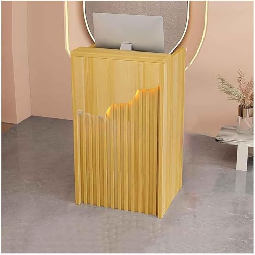 Small Reception Counter Modern Reception Desk W/open Shelves and Drawers L-shaped Standing Counter Table Cashier Front Desk