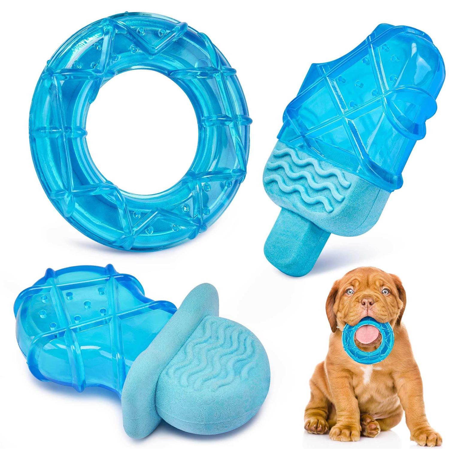 ADDPETS Puppy Toys Frozen 3 Pack for Teething Puppies,Puppy Chew Toys for Teething Relieve Teething Pain Itching - Pet Supplies online store