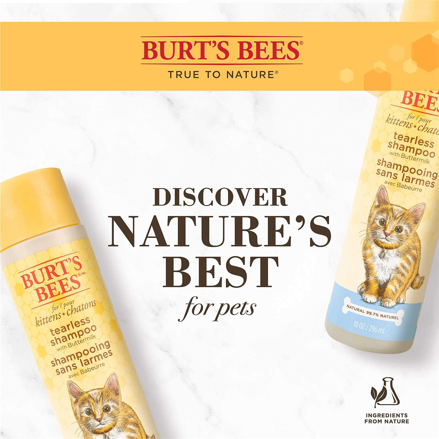 Burt's Bees Tearless Shampoo for Kittens with Buttermilk - Pet Supplies online store