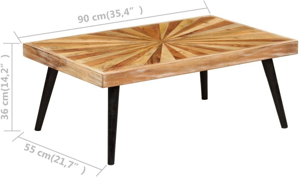 Coffee Table Solid Mango Wood 35.4