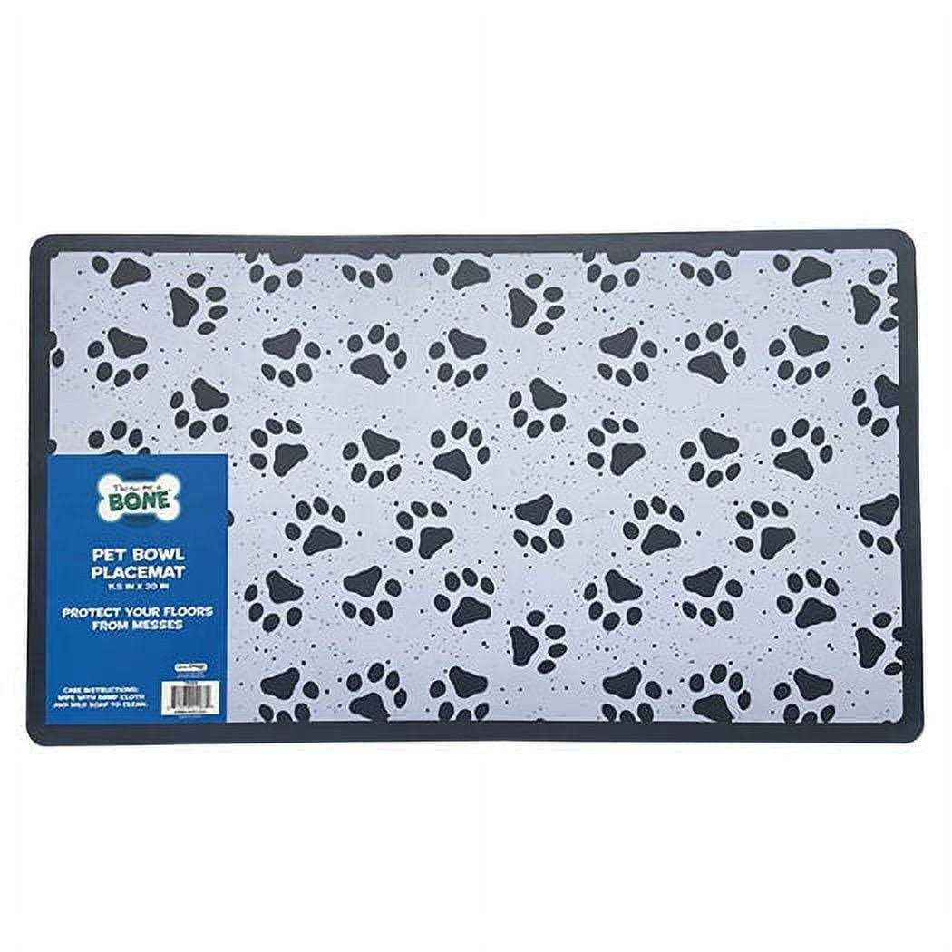 Throw Me a Bone Vinyl Dog Food Mat - Pet Supplies online store