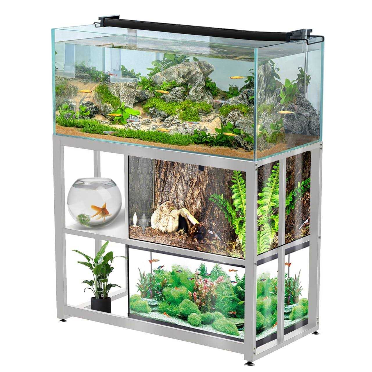 WSYFC 40 Gallon Fish Tank Stand, with Storage Shelf 36.5 x 18.5 x 29.5 Inch Aquarium Stand, Turtle Tank, Reptile Terrariums and Breeder Tank - Pet Supplies online store