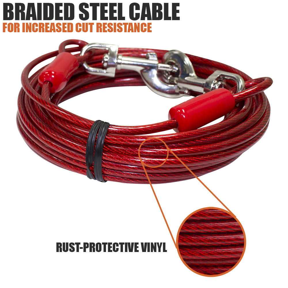 BV Pet Tie Out Cable for Dogs Up to 125 Pounds - Pet Supplies online store