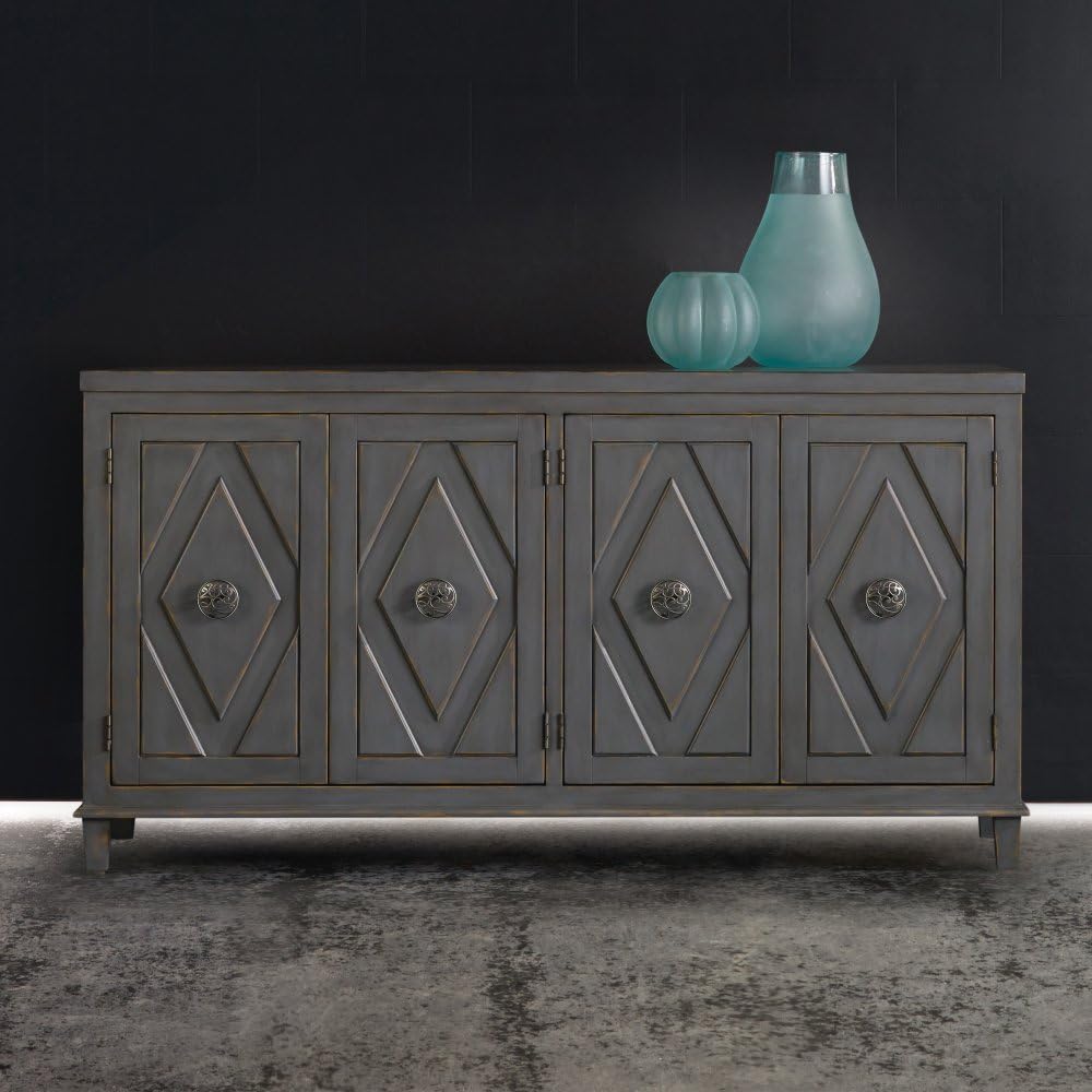 Hooker Furniture Melange Raellen Console Table in Gray