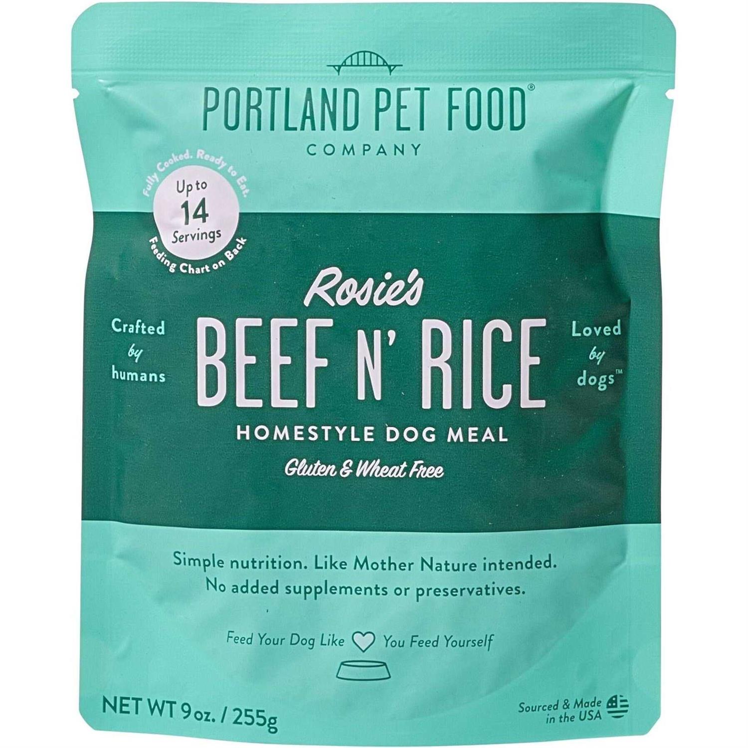 Portland Pet Food Company Rosie's Beef N' Rice Homestyle Wet Dog Food Topper - Pet Supplies online store
