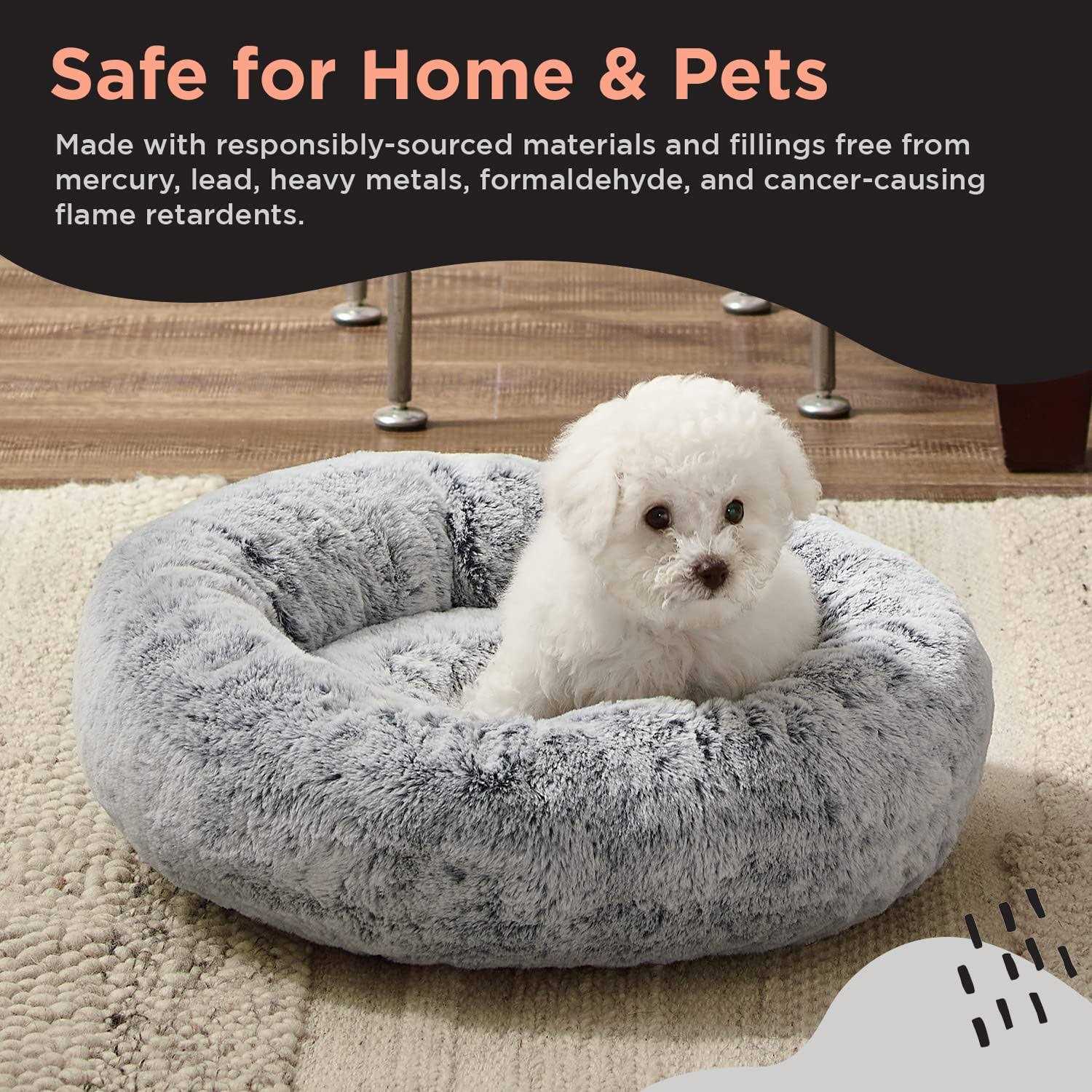 Best Friends by Sheri SnuggleSoft Faux Rabbit Fur Memory Foam Calming Bed - Pet Supplies online store