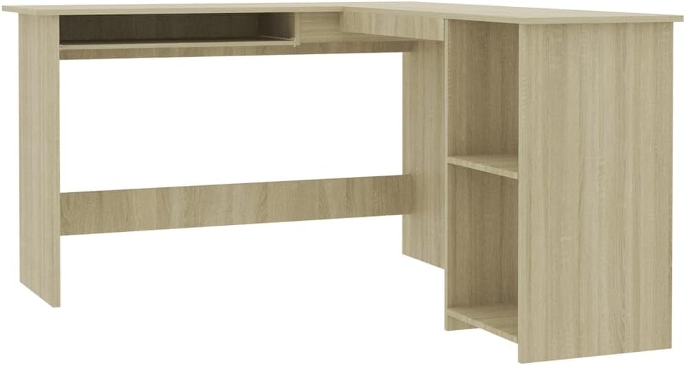 Stand Up Desk Office Desk Desk for Bedroom Writing Desk - L-Shaped Corner Desk Sonoma Oak 47.2