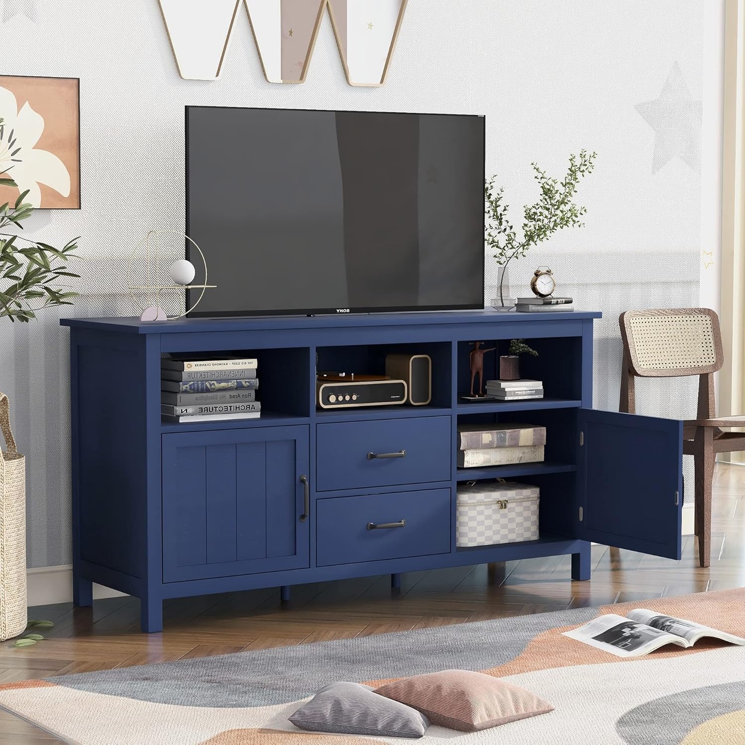 Tv Stand Living Room Sideboard Cabinet for Tvs Up to 68