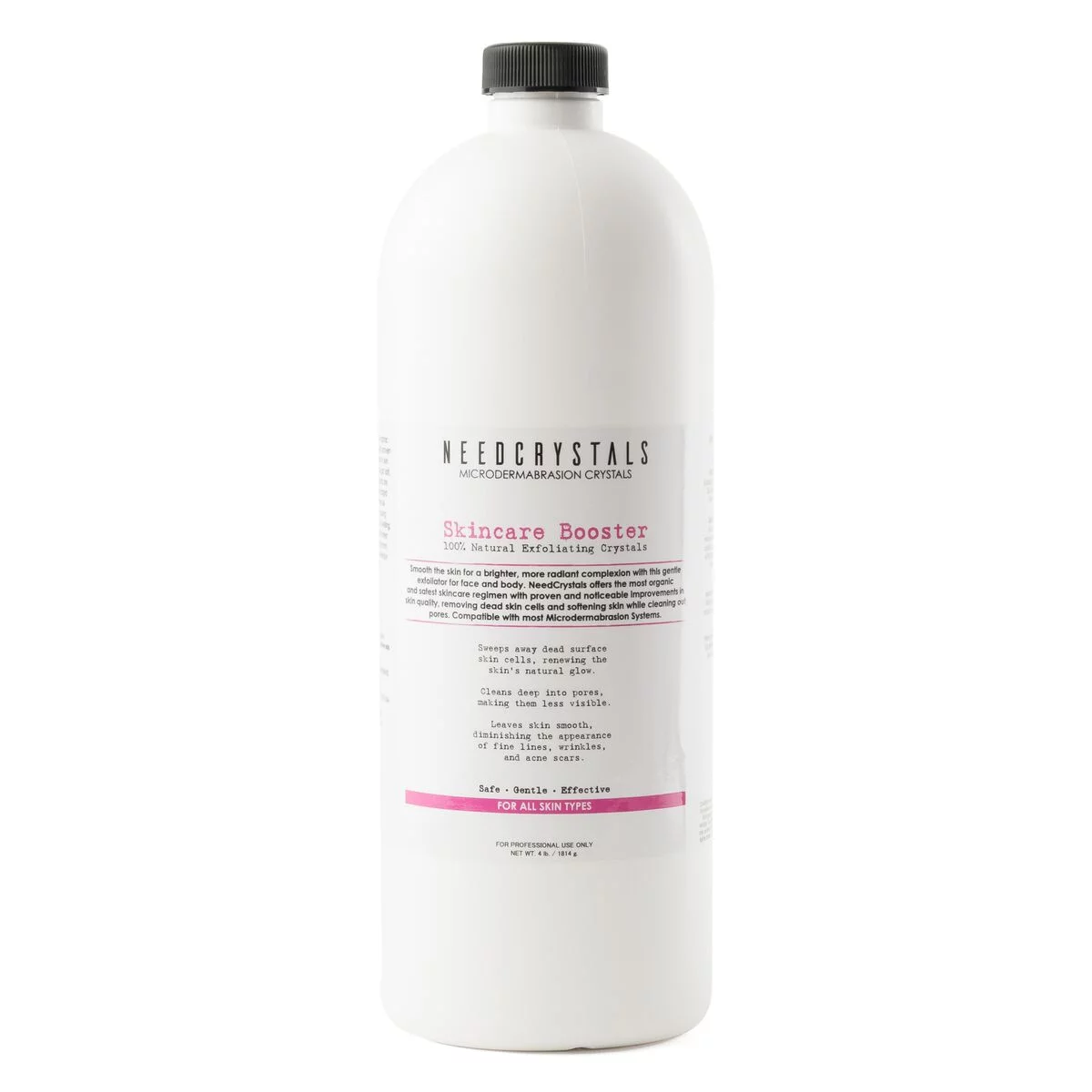 NeedCrystals Microdermabrasion Crystals, All-Natural Skin Face Exfoliator Treatment for Dull or Dry Skin, Wrinkles, Blemishes, Acne Scars & More (4 lb, 120 Grit)