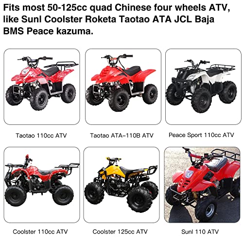 YOXUFA Upgraded Metal Gas Fuel Tank Cap for 110cc 125cc 50cc 70cc 90cc ATV Coolster Taotao ATA-110B Chinese Quad 4 Wheeler PeaceSport Roketa Kazuma BMS Yamoto Baja Sunl Riding lawnmower Buyang Parts