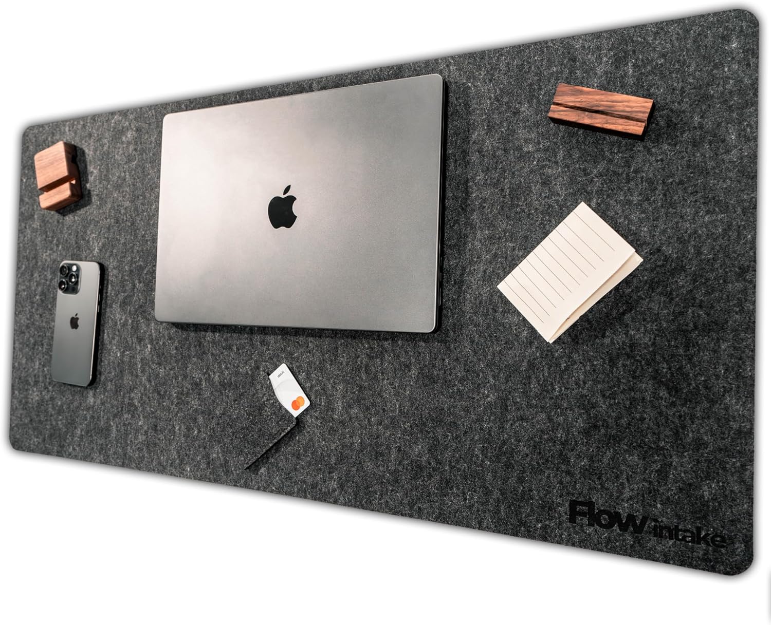 Desk Pad, Mouse pad, Phone stand, Desk mat for Office and Home, Big desk mat, Office Accessories, Mouse pad, Big mouse pad (Black 35.4 x 17.7)