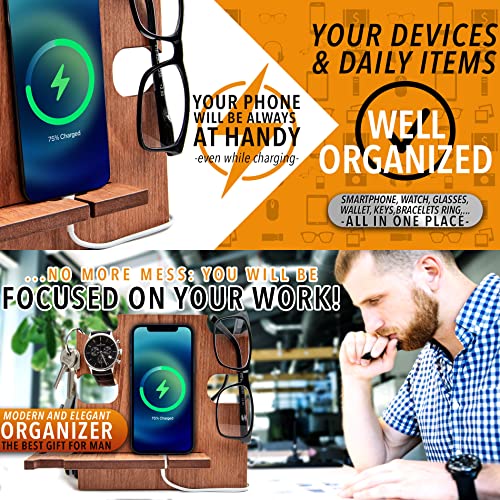 Phone Docking Station Night Stand (CHERRY)