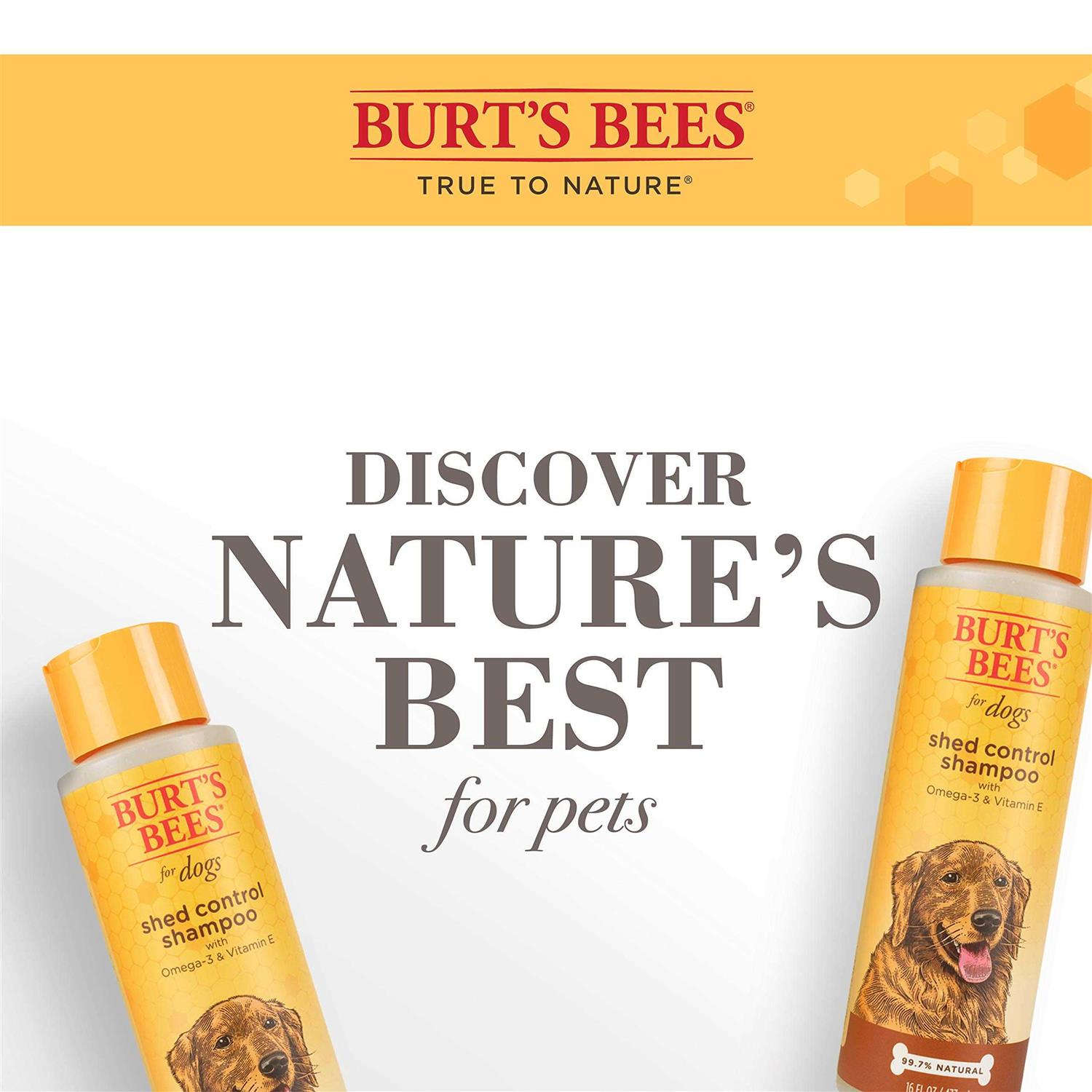 Burt's Bees Shed Control Shampoo for Dogs with Omega-3 & Vitamin E - Pet Supplies online store